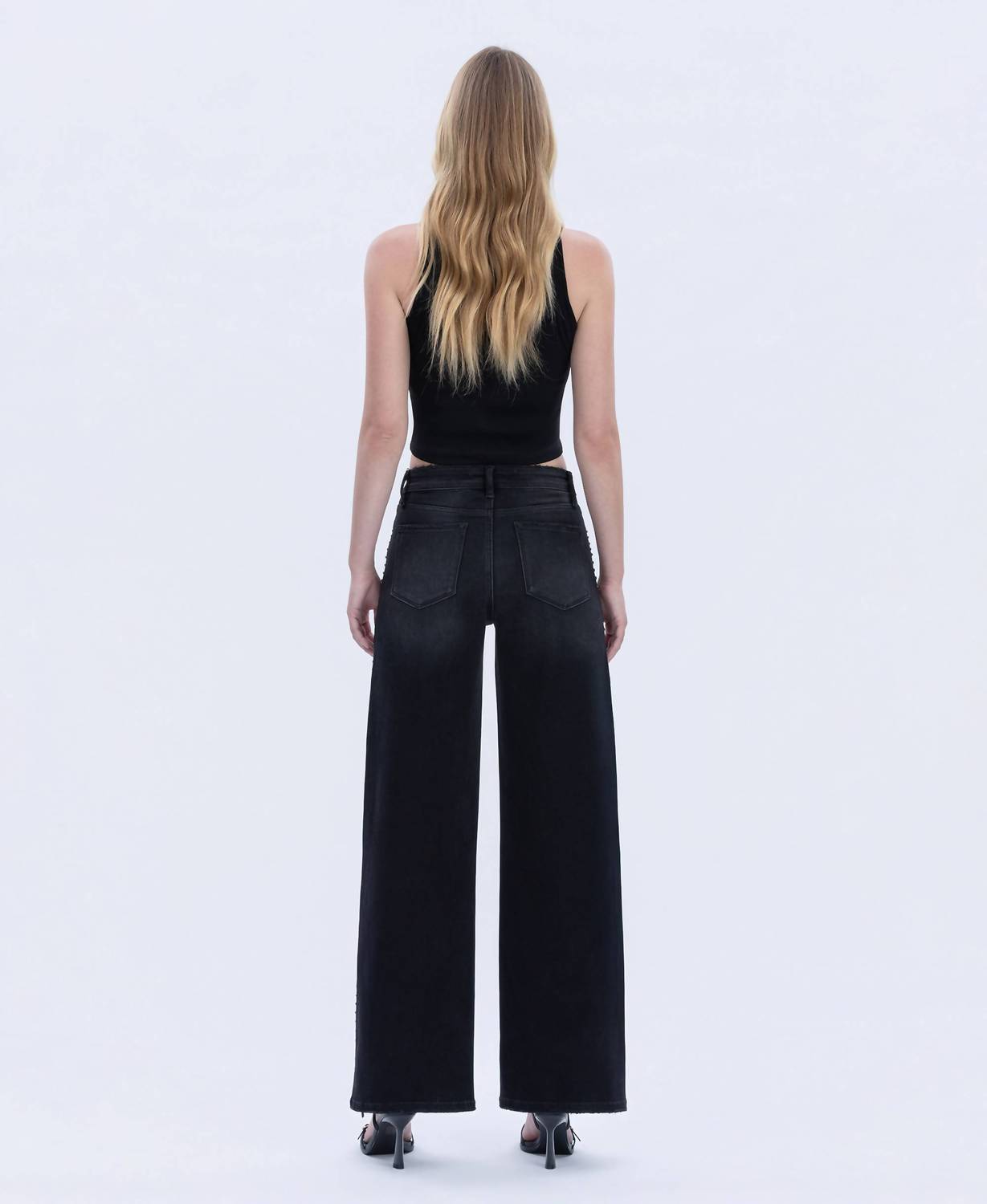 Vervet By Flying Monkey - High Rise Silver Dome Nail Head Jeans