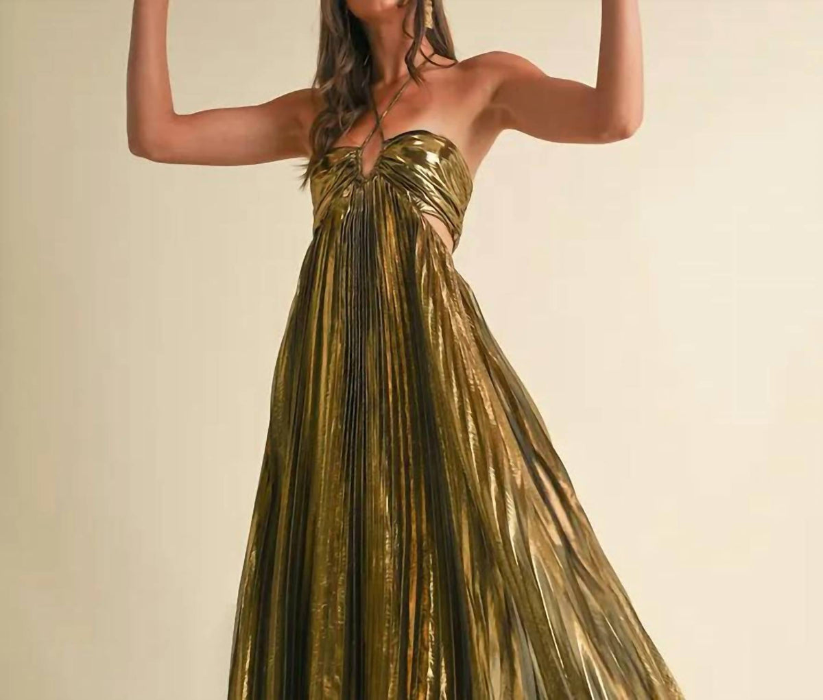 Eb Luxe - The Astra Pleat Maxi Dress