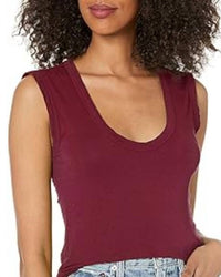Velvet by Graham & Spencer Estina Sleeveless Tank Top in malbec - women's tank top