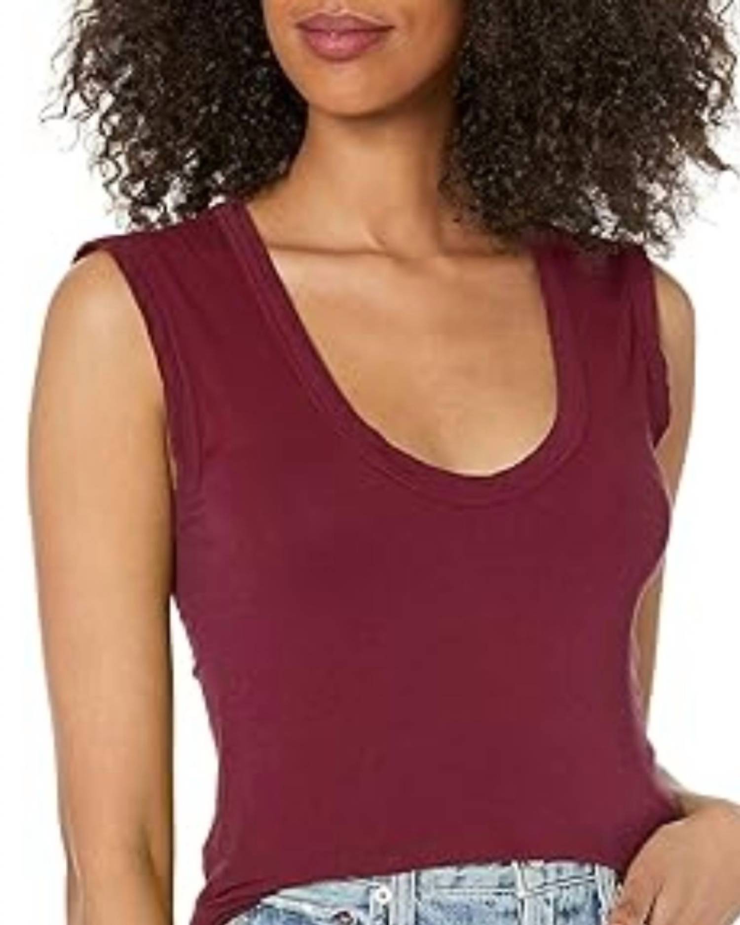 Velvet by Graham & Spencer Estina Sleeveless Tank Top in malbec - women's tank top