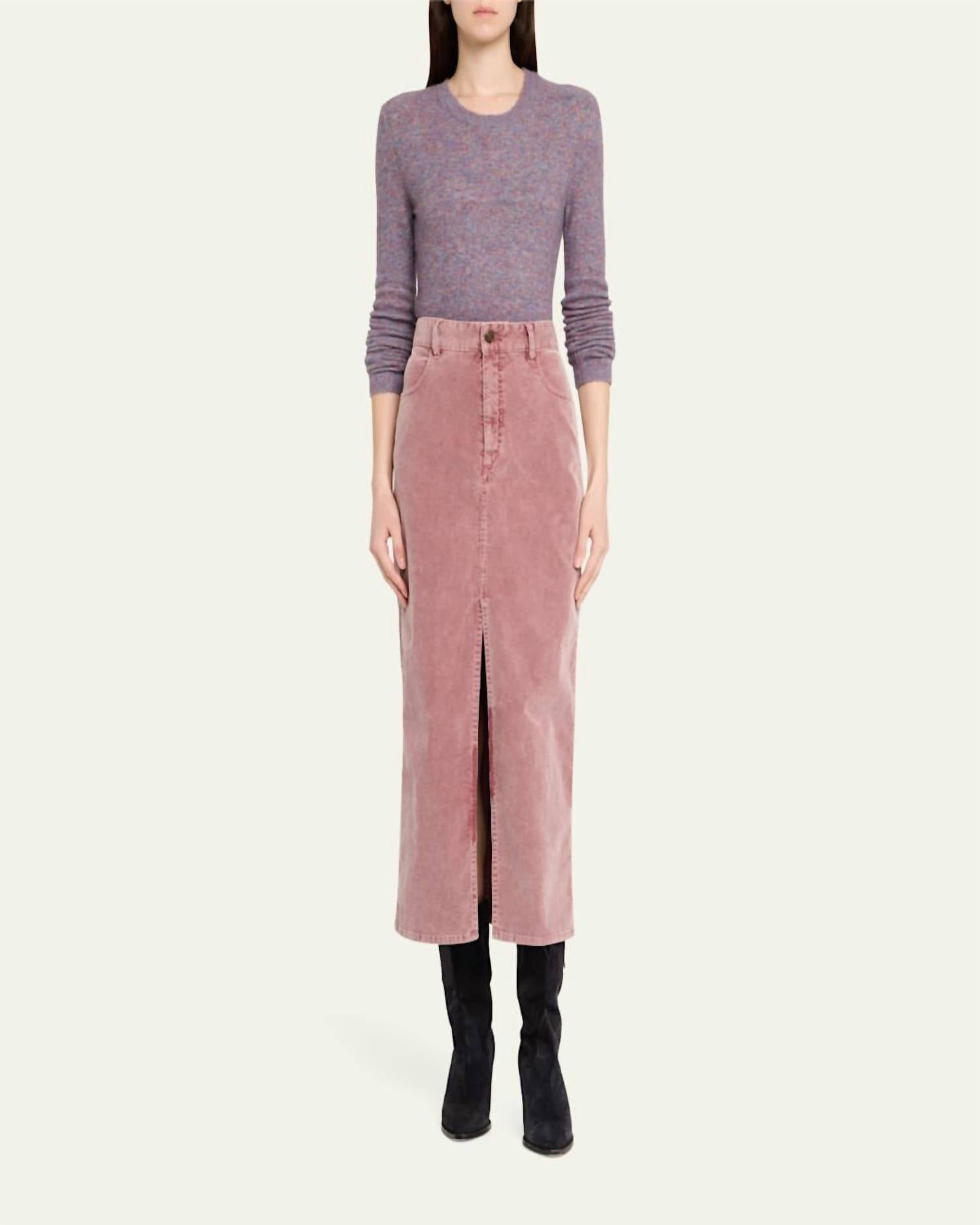 ISABEL MARANT Odalie Skirt in sepia rose - women's skirt