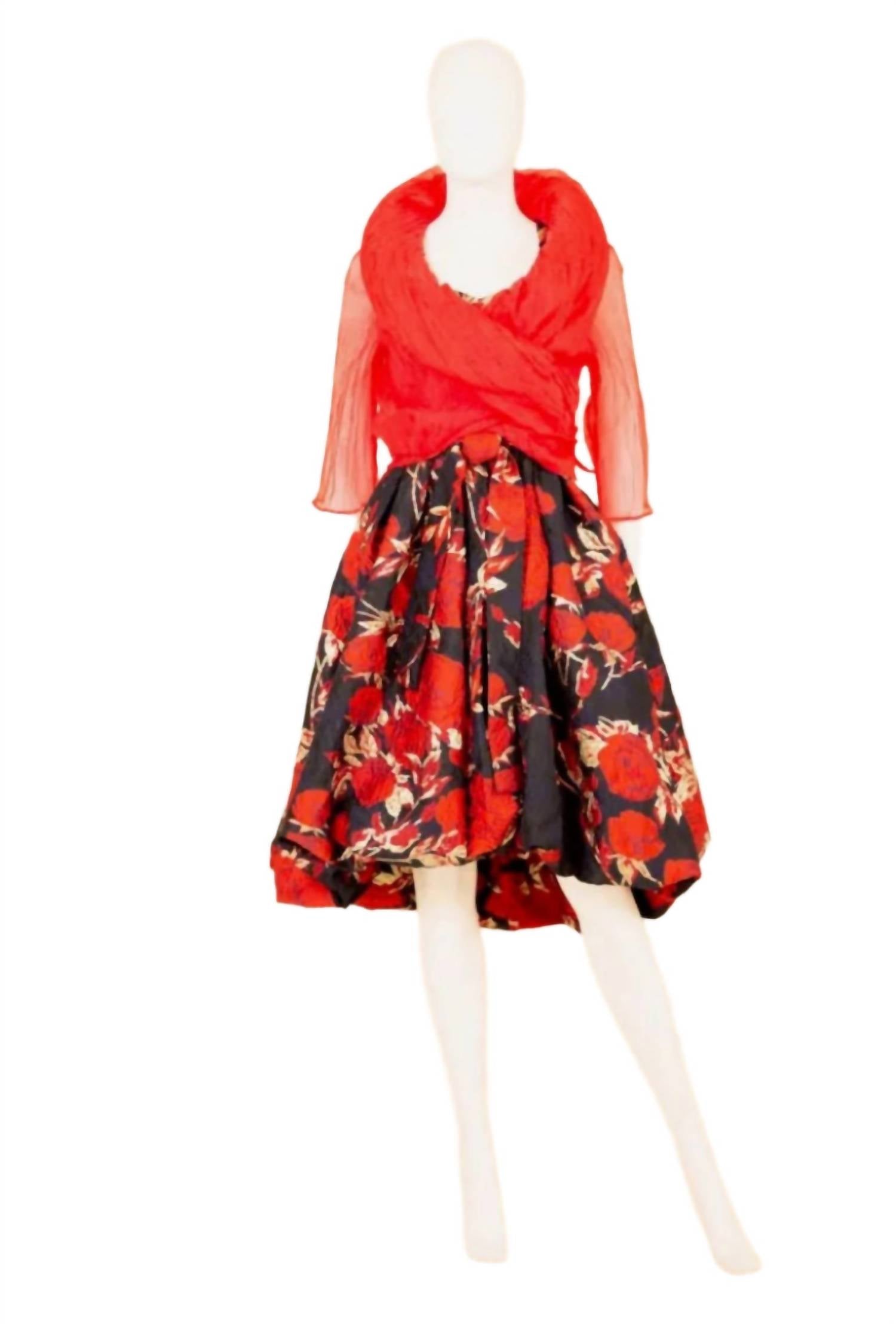 Samuel Dong - Jacquard High-low Dress