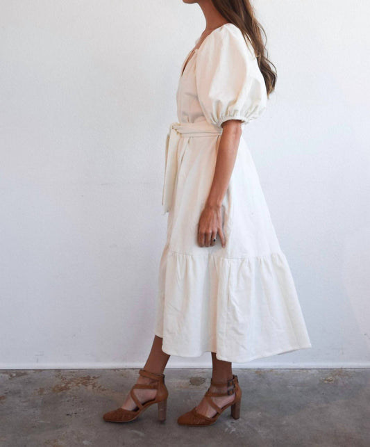 Never A Wallflower - Gathered V-neck Dress