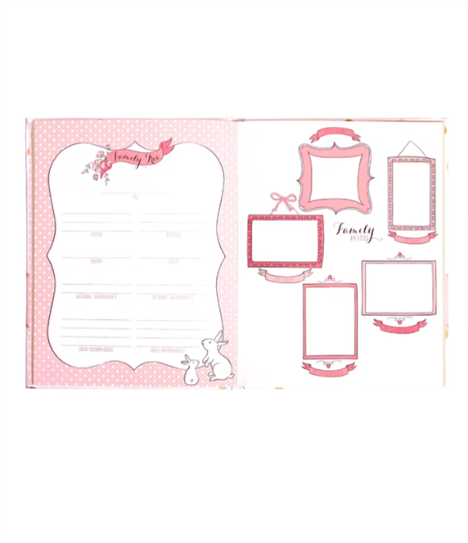 CR Gibson Welcome Sweet Baby Memory Book in pink - item - detail view