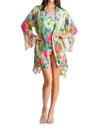 La Moda Clothing - Island Girl Button Front Cover Up
