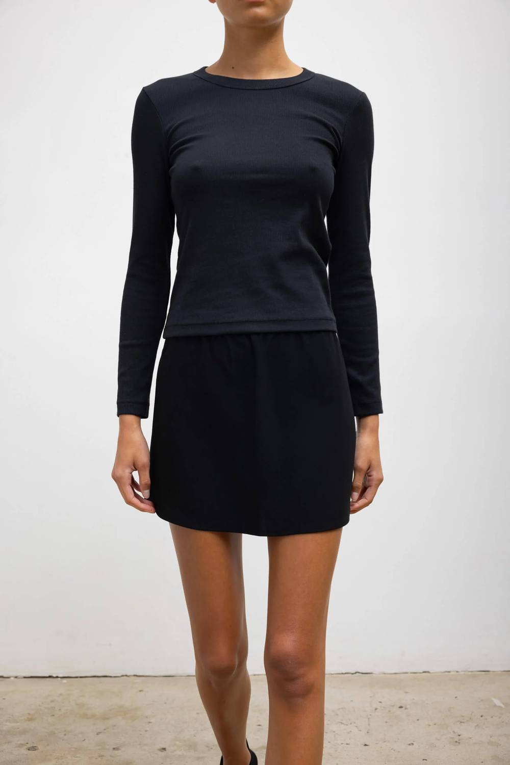 Leset - Kelly Slim Fit Long Sleeve Ribbed Top
