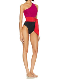 Beach Riot Carlie One Piece Swimsuit in glacier colorblock - women's swimwear - alternate view