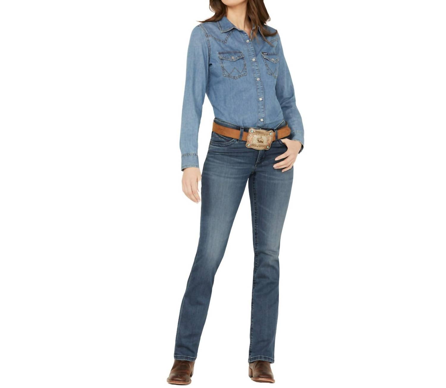 Wrangler - Women's Mid Rise Riding Bootcut Jeans