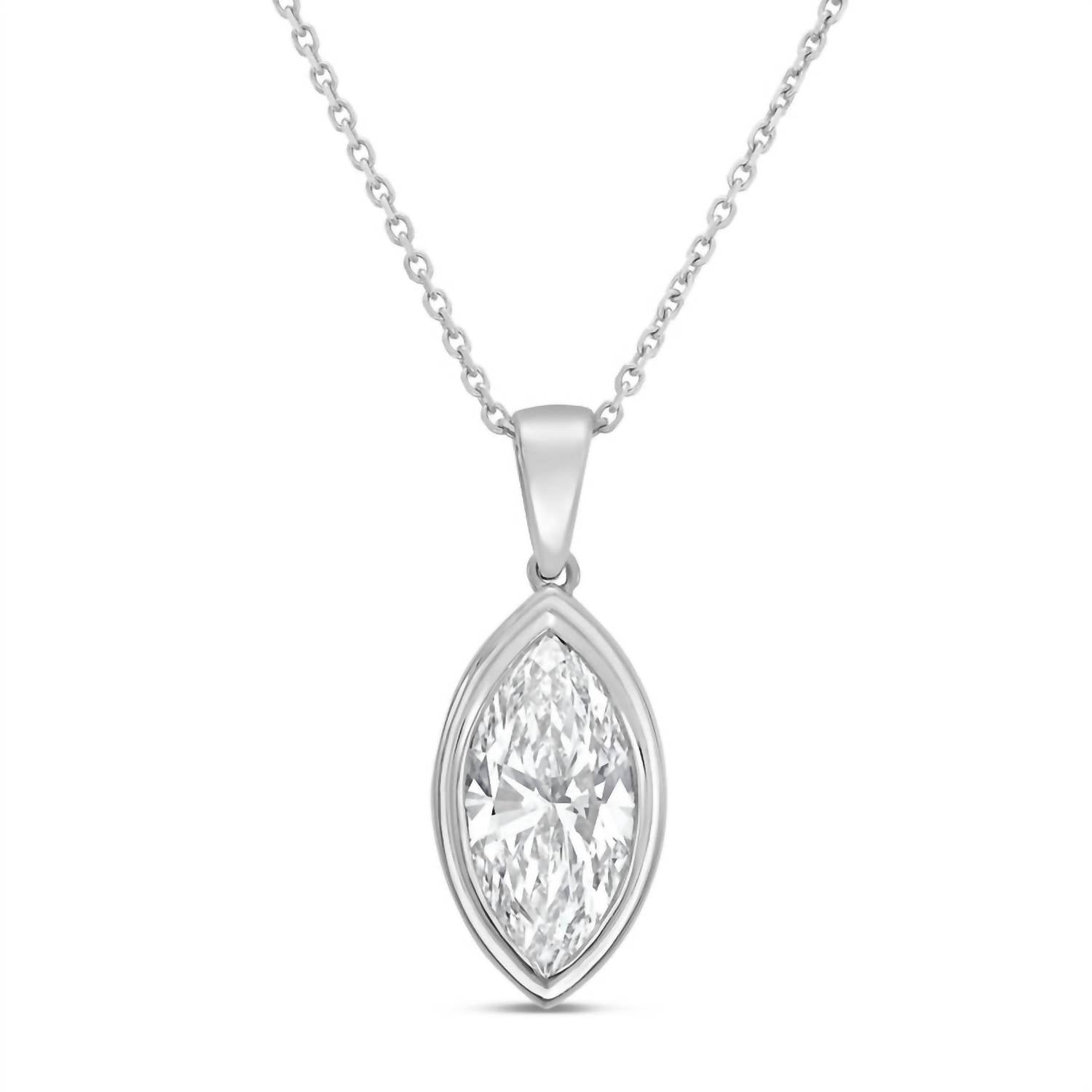 Diana M Jewels - Women's Marquise Lab-Grown Diamond Pendant Necklace (15.00 Ct) - Grand