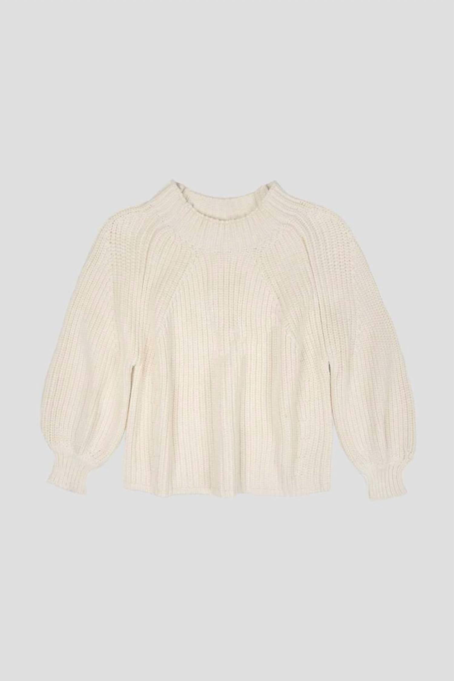 APIECE APART Eco Nueva Merel Sweater in cream - women's sweater - alternate view