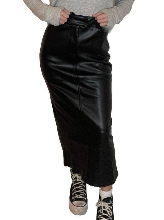 Lucy Paris - Kerrigan Maxi Faux Leather Skirt