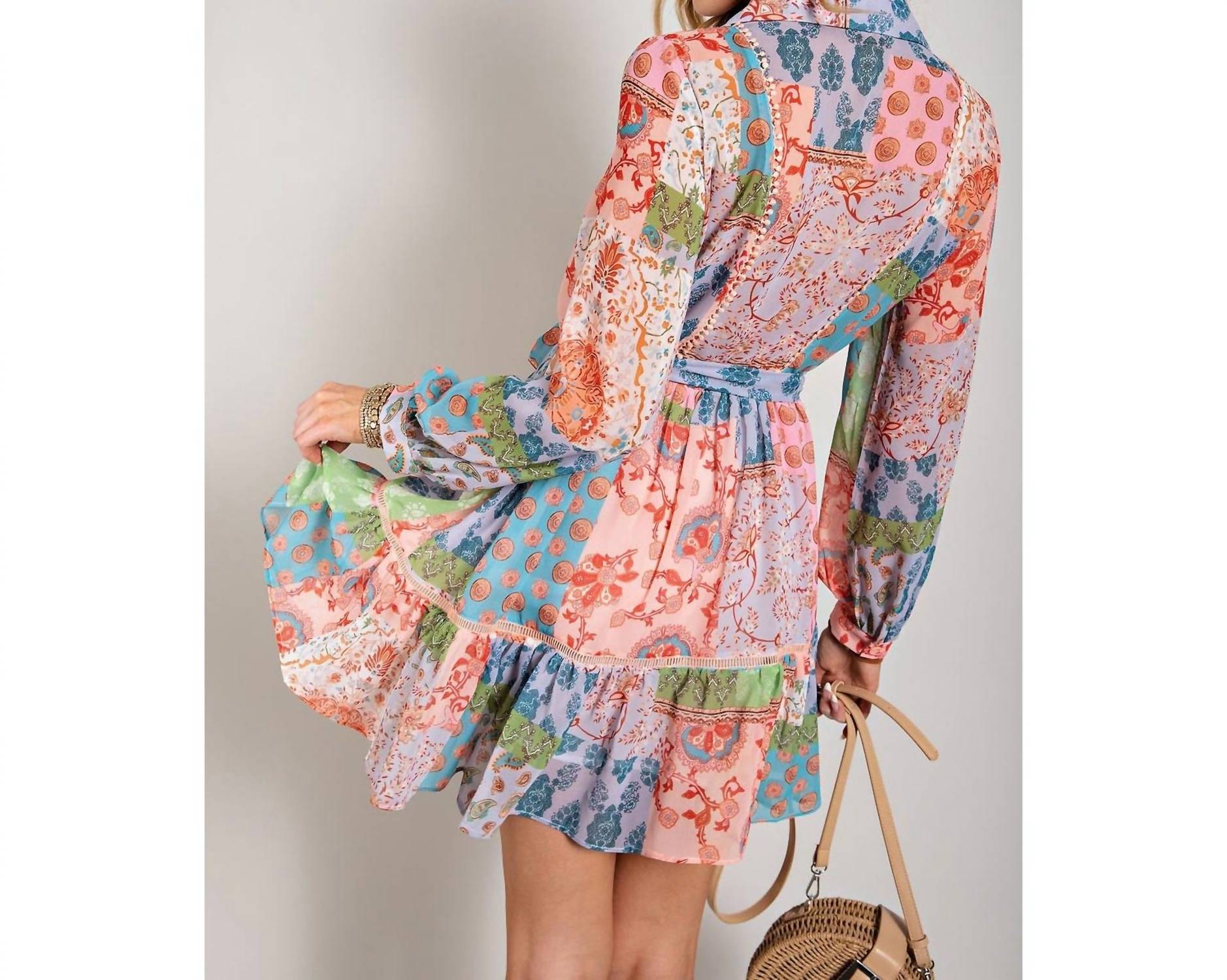 Sweet Generis Paisley Mix Up Dress in multi - women's dress - view 5