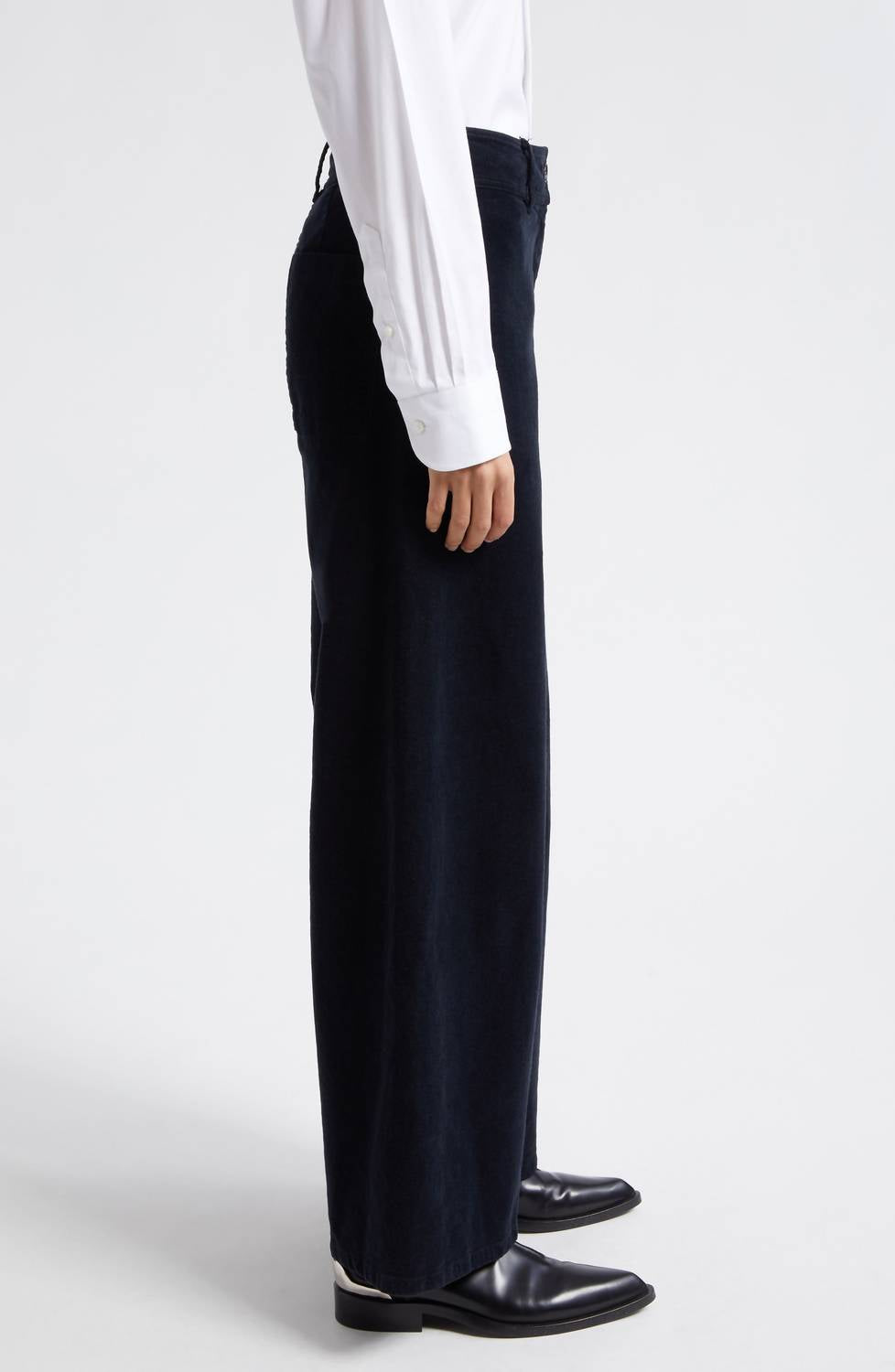NILI LOTAN Megan Corduroy Pants in black - women's pants - detail view