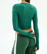 Splits59 - Louise Rib Long Sleeve Crop Top