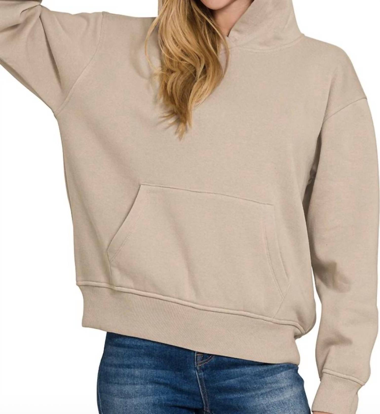 Zenana - Cozy Fleece Hooded Sweatshirt