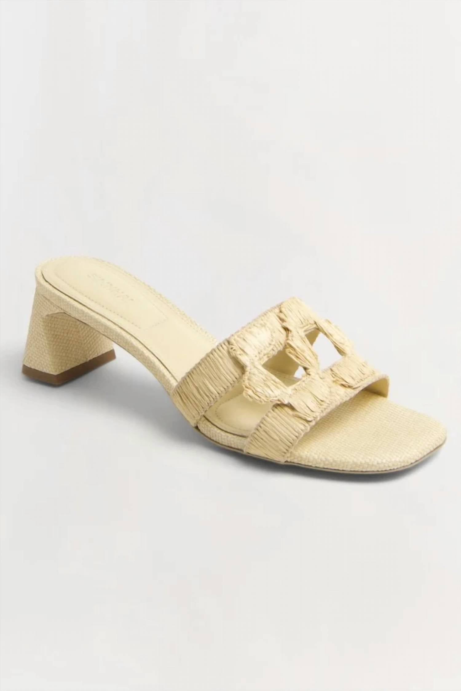 Simkhai - Women's Monogram Raffia Block Heel