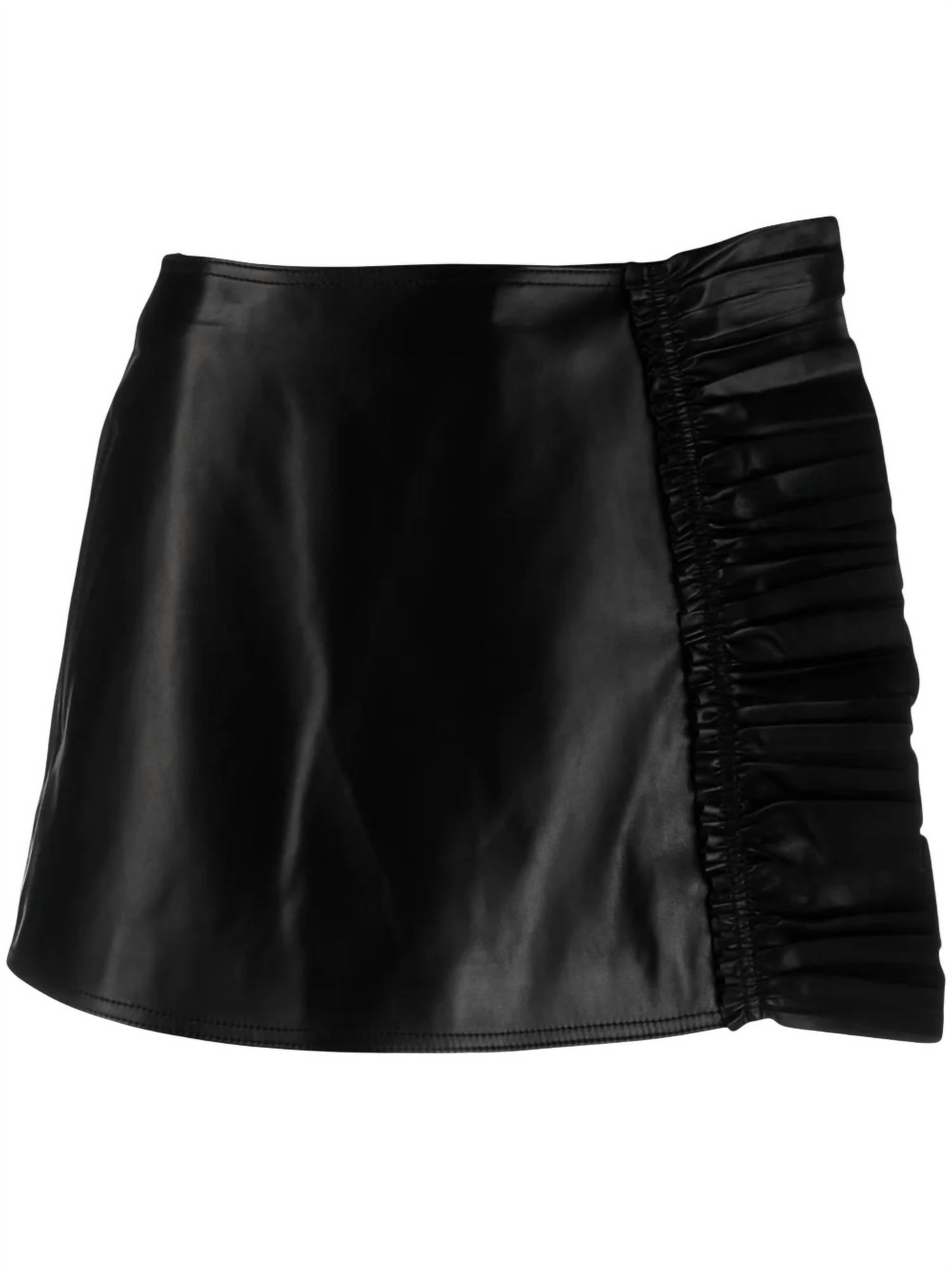 Valentino - Frill Trim Leather Shorts