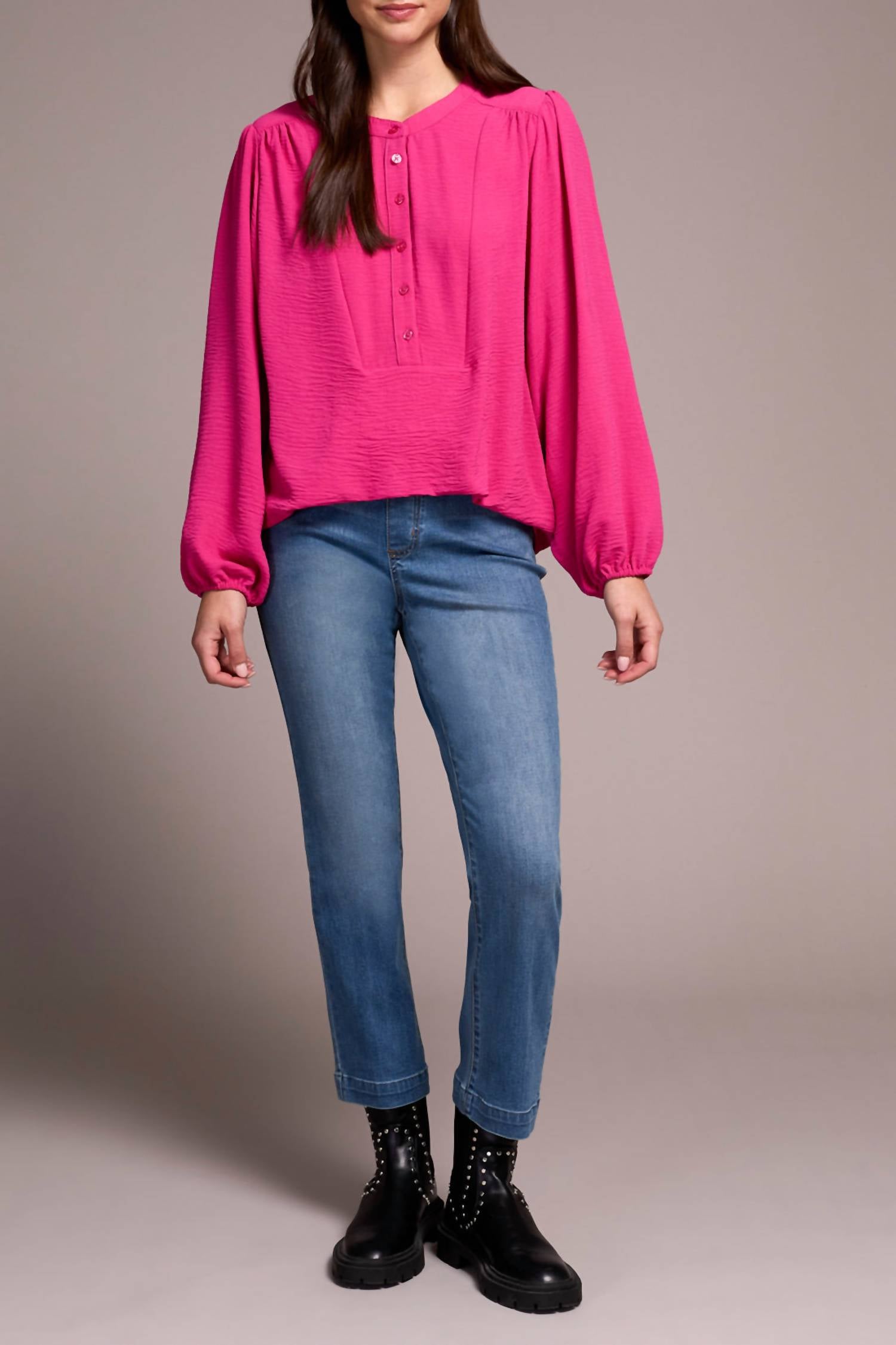 Tribal - Polished Look Mandarin Collar Blouse
