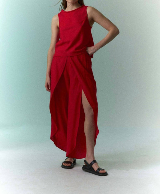 Lolita - Linen Slit Cropped Pants