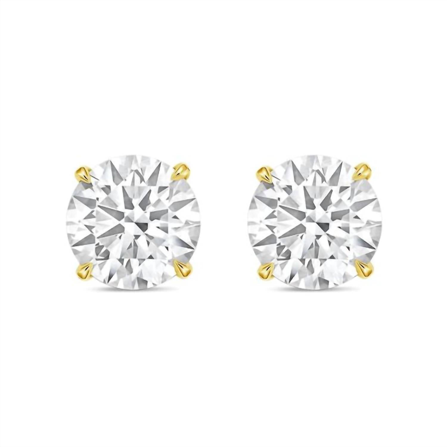 Diana M Jewels - 12.00 Cts Round Lab Grown Stud Earrings