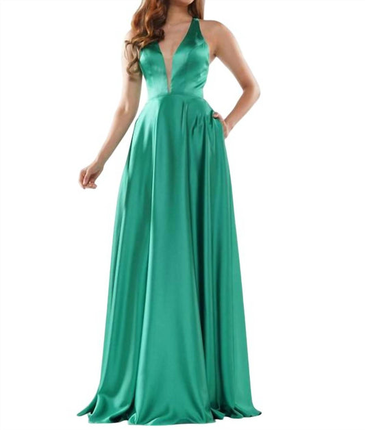 Colors Dress - Long Halter Prom Dress