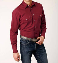 Roper - Men's Long Sleeve Snap Broadcloth Western Shirt