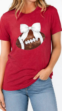 Ali Dee Wholesale - Gameday Bow Football Shirt