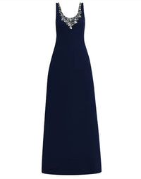 Safiyaa - Mariam V-neck Aline Gown with Embellishment