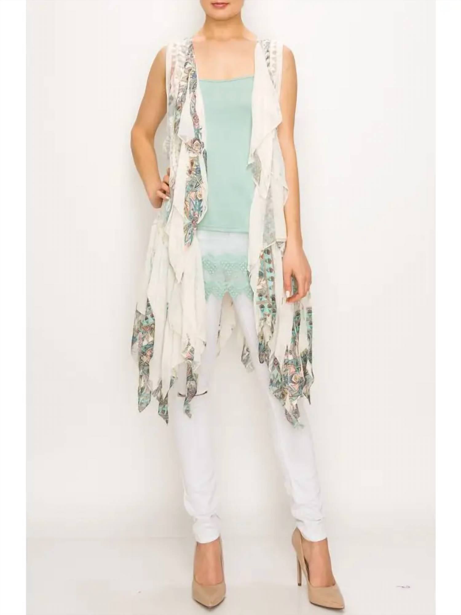 Origami - Chiffon Layered Crochet Vest