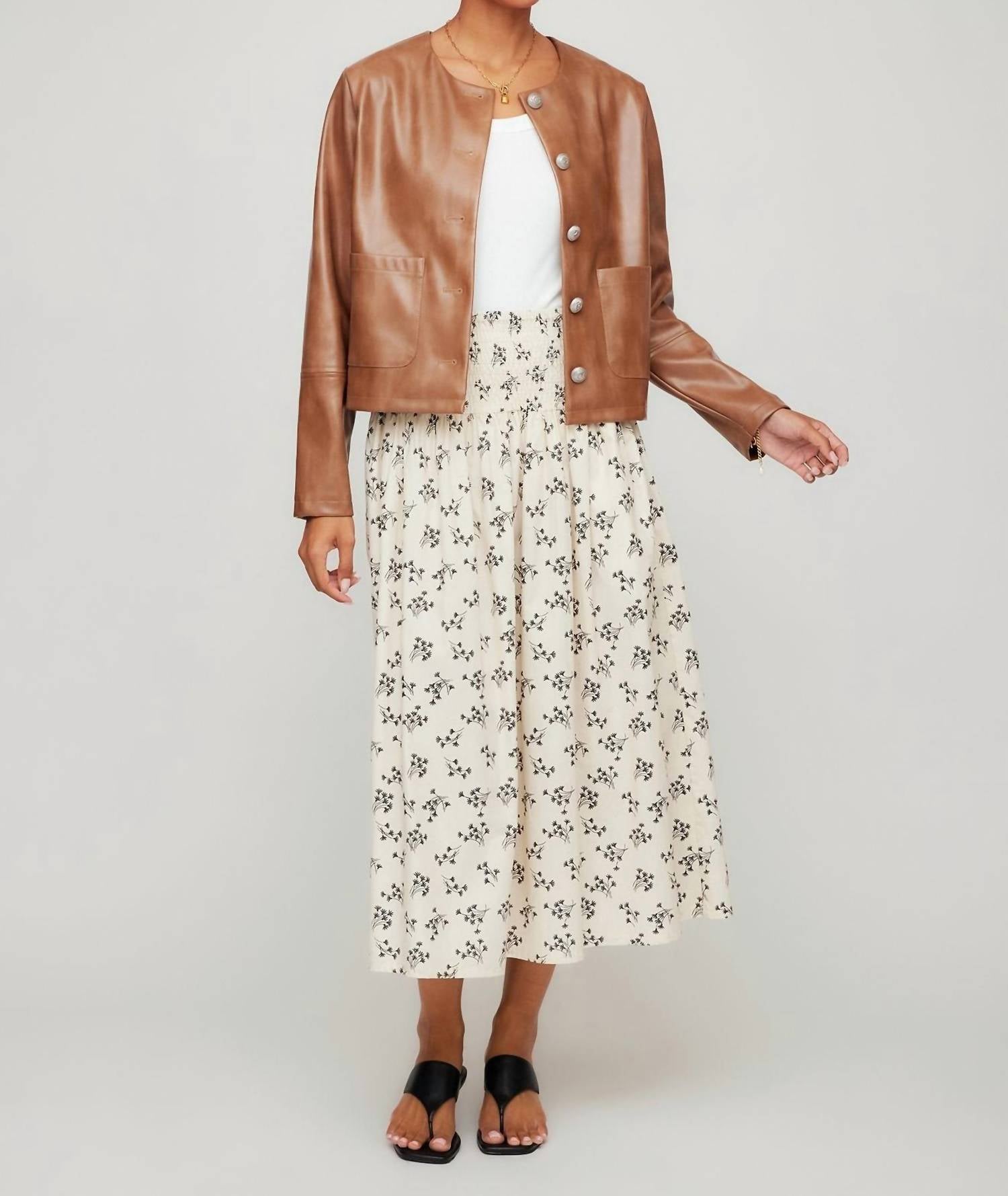 Fifteen Twenty - Rhea Smocked Waist Skirt