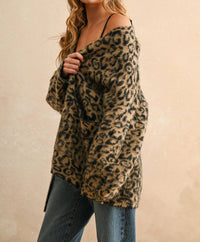 Miou Muse - Fuzzy Oversized Cardigan