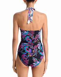 Johnny Was - REVERSIBLE HALTER RUCHED TANKINI