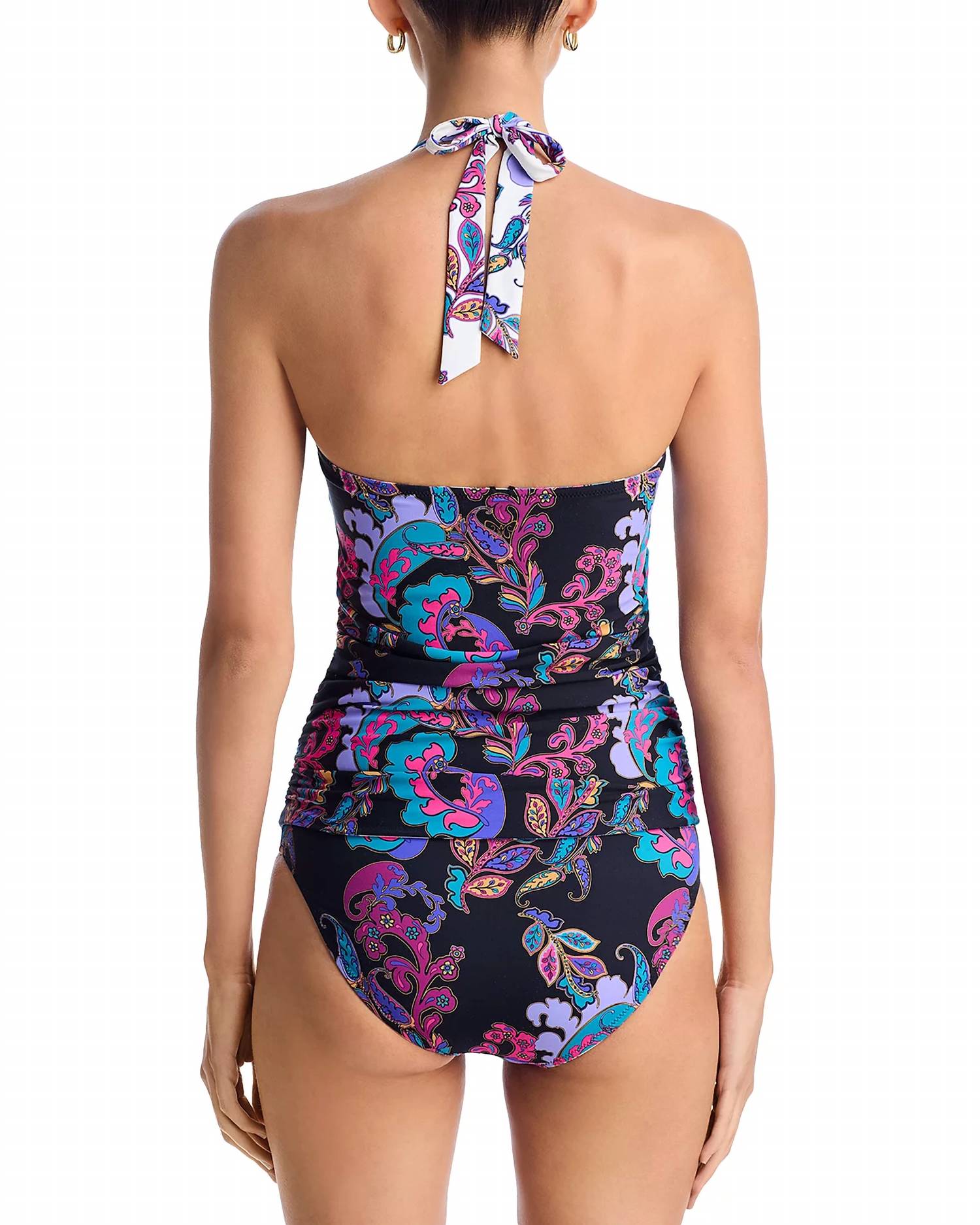 Johnny Was - REVERSIBLE HALTER RUCHED TANKINI