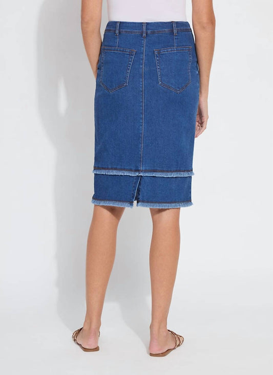 Lysse - Evelina Fringed Denim Pencil Skirt