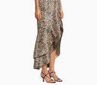 hutch Alma Leopard-print Jacquard Cocktail Dress in beige - women's dress - alternate view