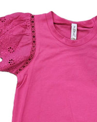 Ml Kids - Girl's Eyelet Sleeve Top