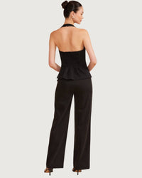 LUCY PARIS Rebecca High Rise Pants in black - women's pants - alternate view