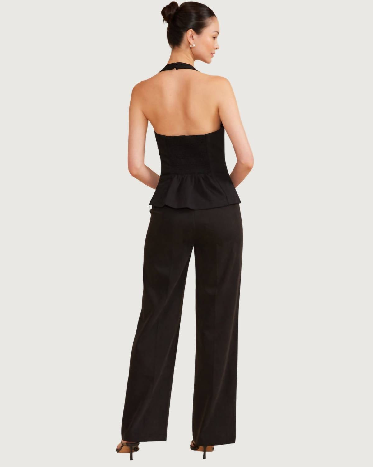 LUCY PARIS Rebecca High Rise Pants in black - women's pants - alternate view