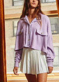 Bucketlist - Loose Fit Striped Crop Top