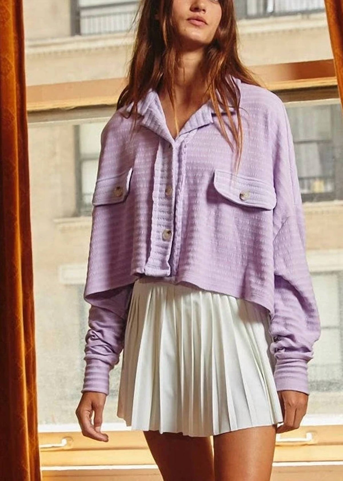 Bucketlist - Loose Fit Striped Crop Top