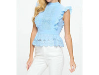 One And Only Collective - LACE RUFFLED BABYDOLL TOP