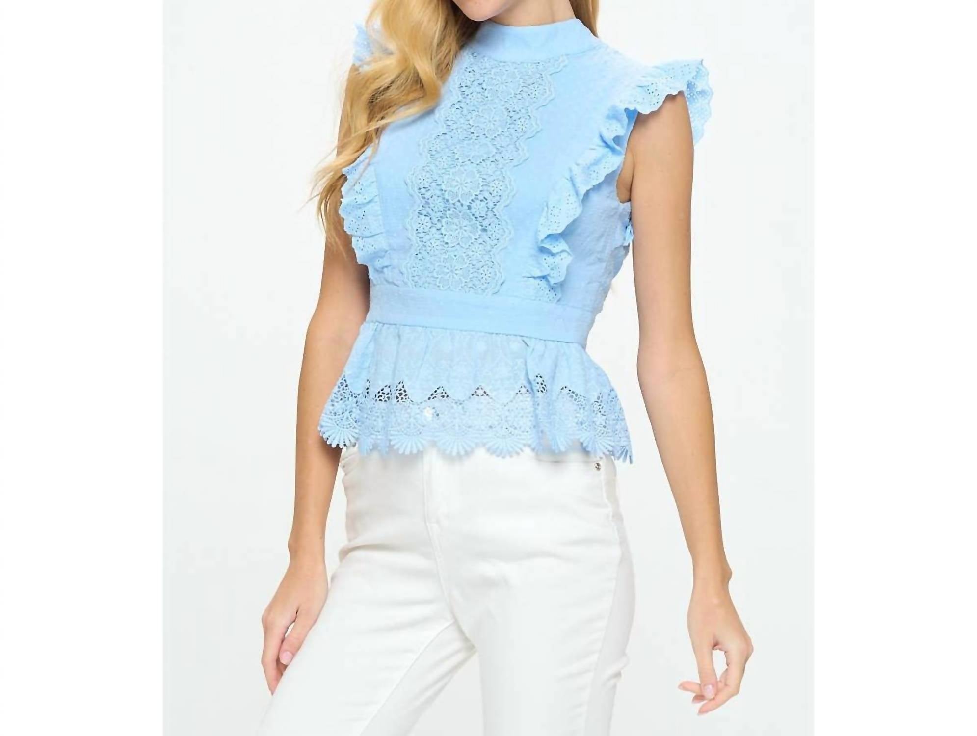 One And Only Collective - LACE RUFFLED BABYDOLL TOP