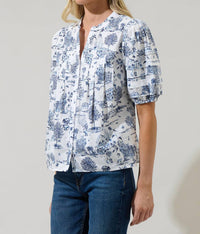 Sugarlips - Renzo Toile Court Button Down Top