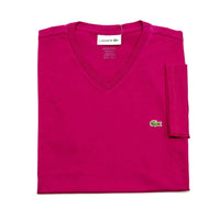 Lacoste - Men's Standard Short Sleeve Pima V-neck Tee