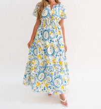 Sugarlips - Havana Banana Poplin Maxi Dress