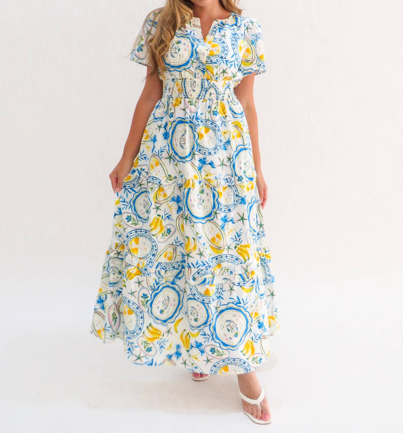 Sugarlips - Havana Banana Poplin Maxi Dress