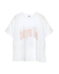 BOYS LIE Block Their Number Boyfriend Tee in white - women's t-shirt - alternate view