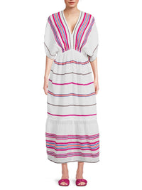Lemlem - Leila Plunge Midi Dress