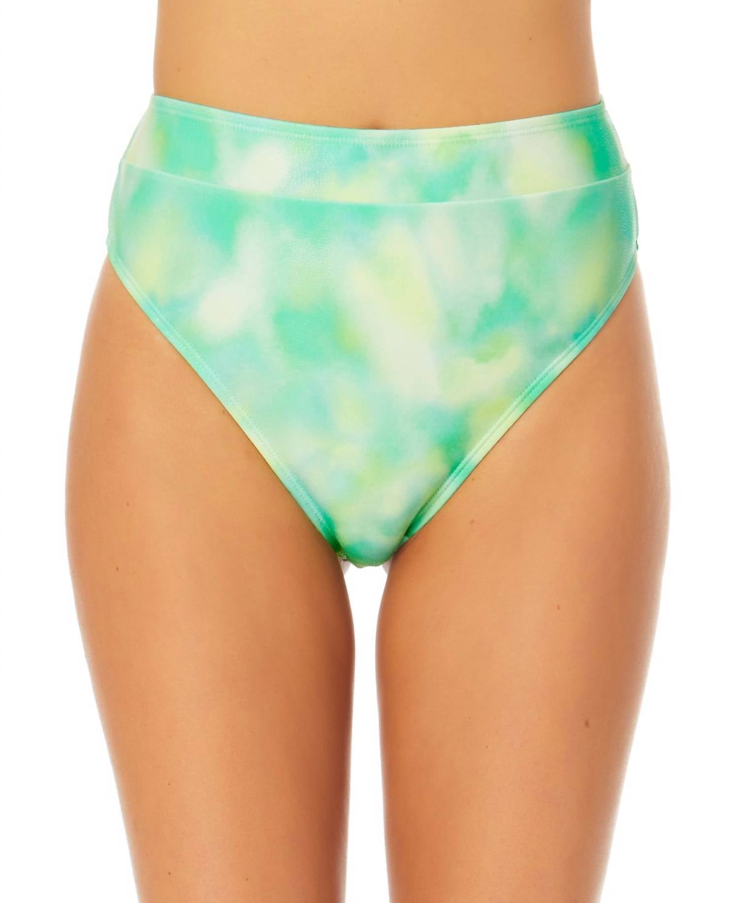 California Waves - Tie-dye High-waist Bikini Bottoms
