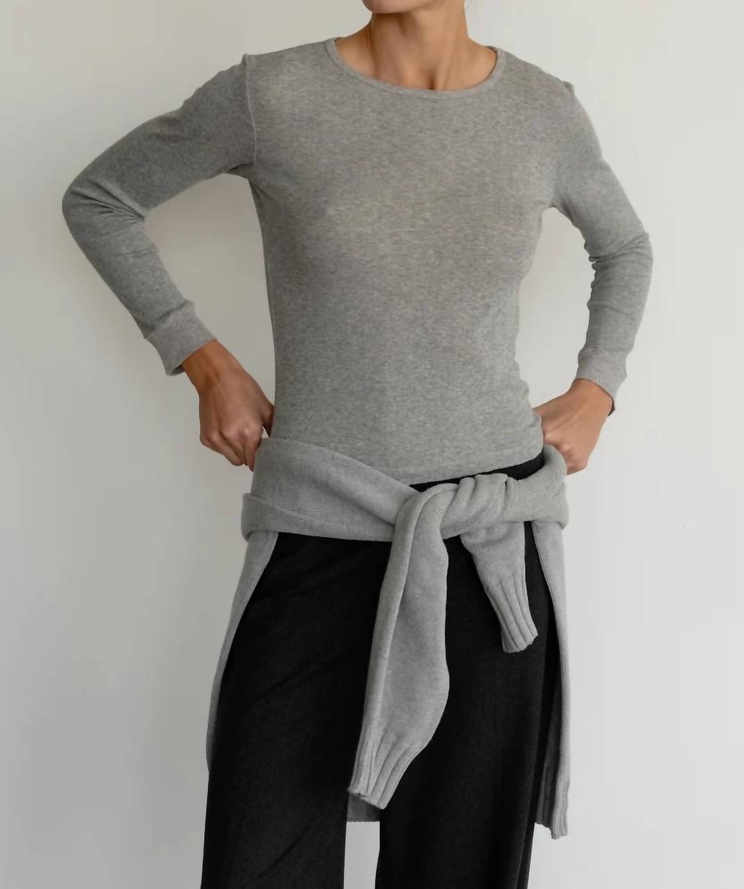 Donni. - Pointelle Long Sleeve Top